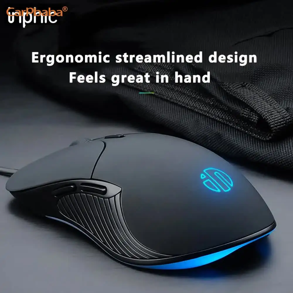 Mouse gaming silencioso pb1, usb com fio, para pc e laptops, universal, com luz colorida, 8800dpi