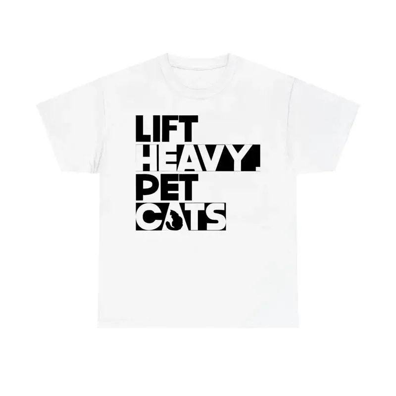 Merry Christmas T Shirt Lift Heavy Pet Santa Cat Xmas