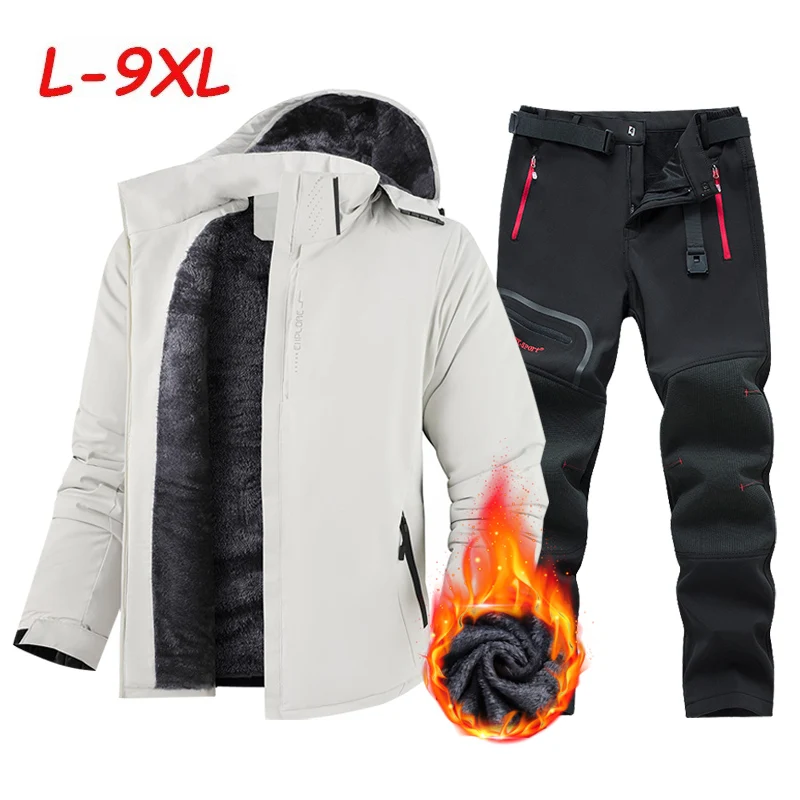 

Лыжный костюм, мужской зимний теплый водонепроницаемый спортивный костюм на открытом воздухе, зимние куртки и походные штаны, популярное лыжное снаряжение, парки для сноуборда, куртка