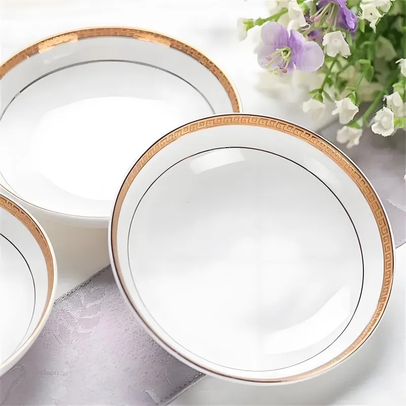3pcs set, 4inch, bone china kids plate, golden banding designe, small soy sauce dish, porcelain plates, sushi tableware snack