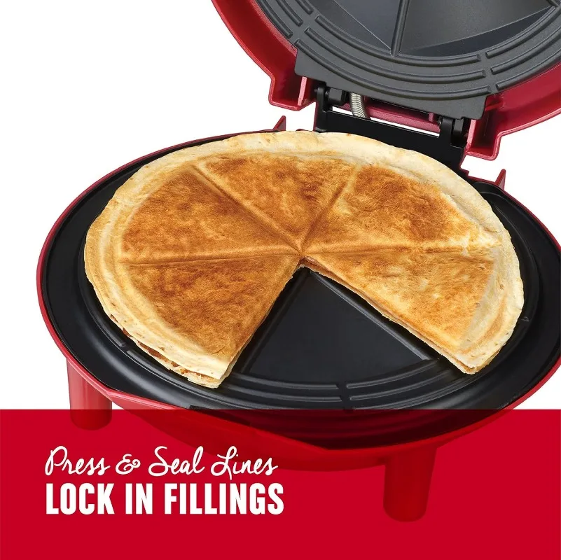 Electric Quesadilla Maker, Red, GFQ001 10 Inch