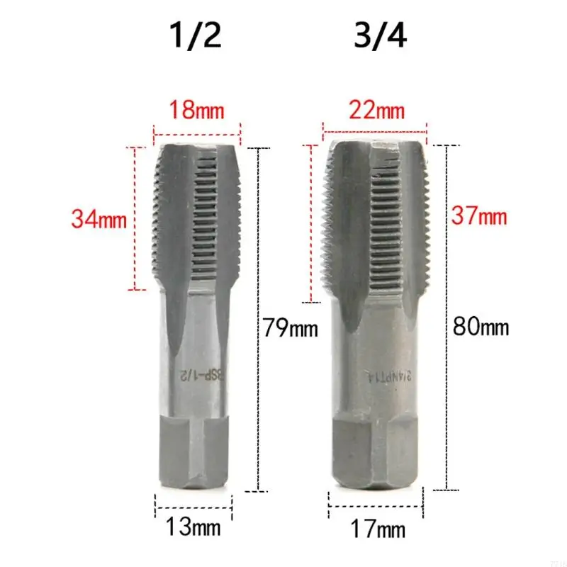 77JB 3PCS 1/2インチ3/4インチワイヤースクリュー抽出器壊れた水パイプスレッド修理タップセットリムーバーツール