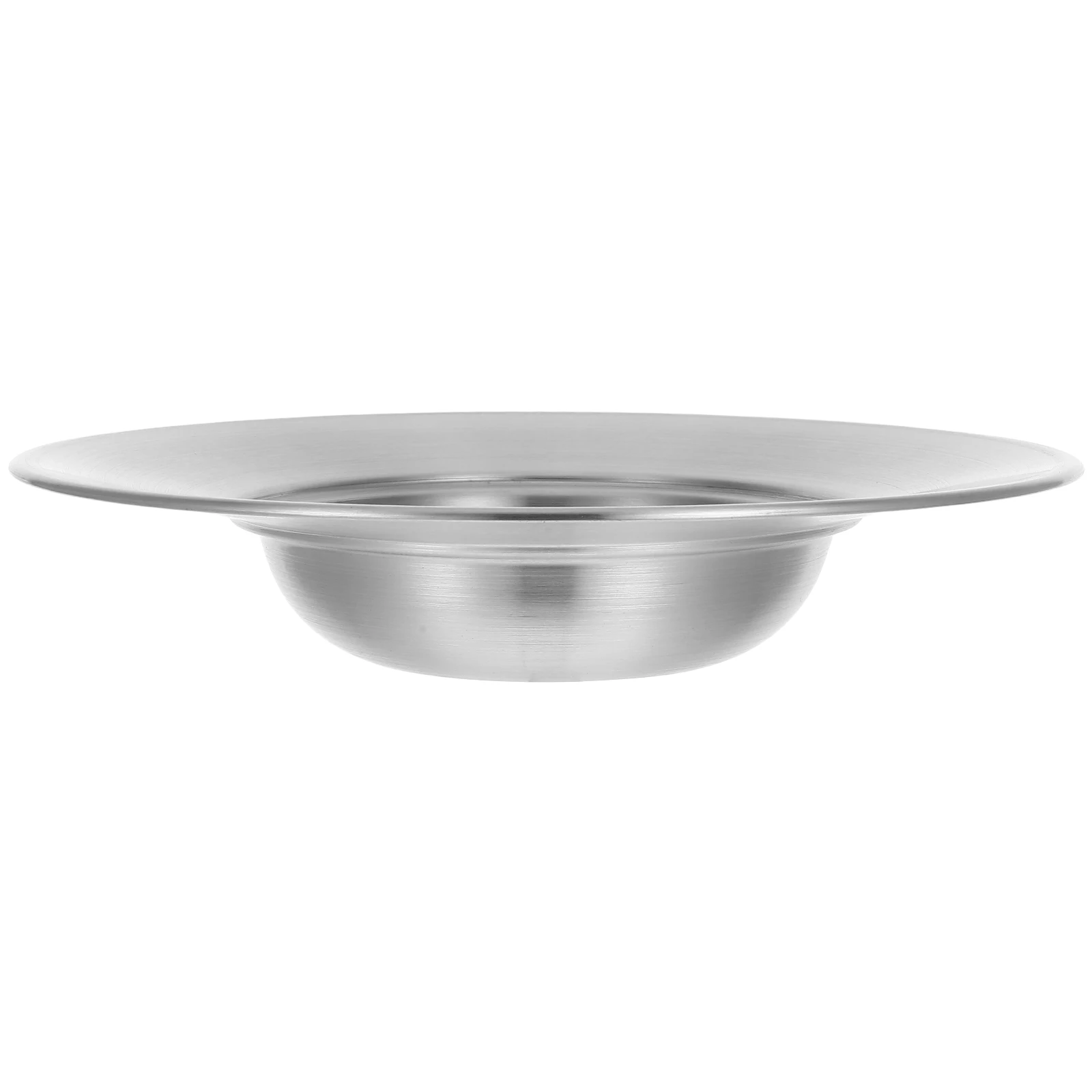 Cuenco para Pasta de acero inoxidable, cuenco multifuncional para servir, diseño de borde de sombrero, tazones para sopa y postre, apto para lavavajillas para niños