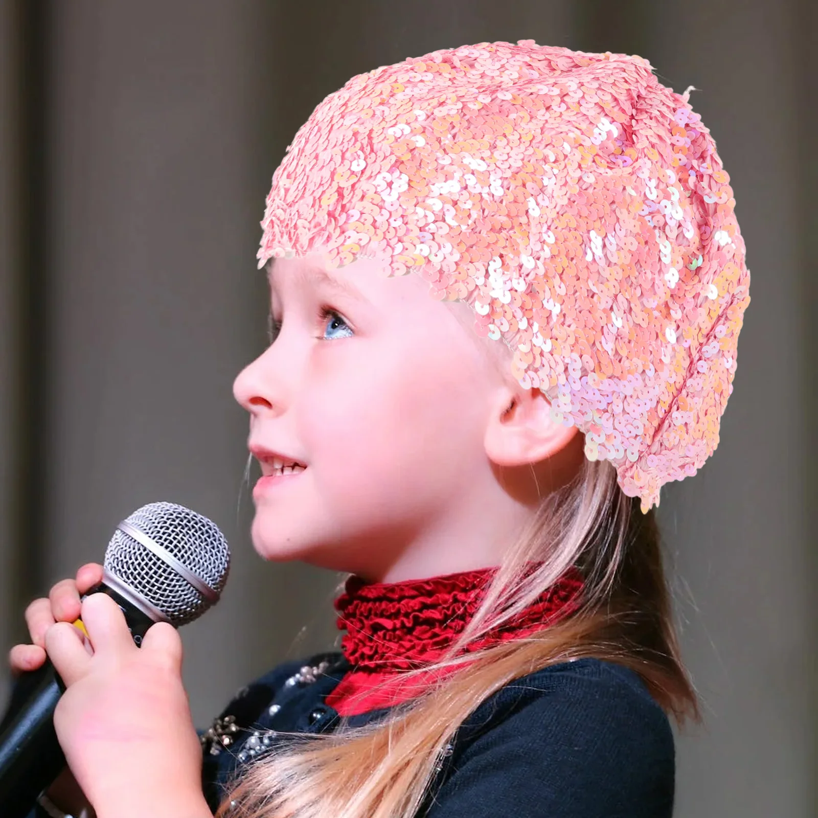 

Women Fashion Sparkle Sequins Beret Hat Shimmer Costume Party Performance Cap Glitter Bling Shining French Cabbie