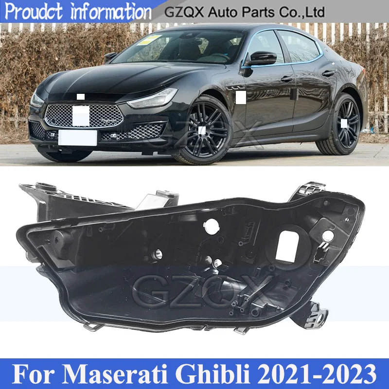 

CAPQX Front Headlight Base Cover For Maserati Ghibli 2021-2023 Head Light Back Lid Cover Head Lamp Back House Rear Shell