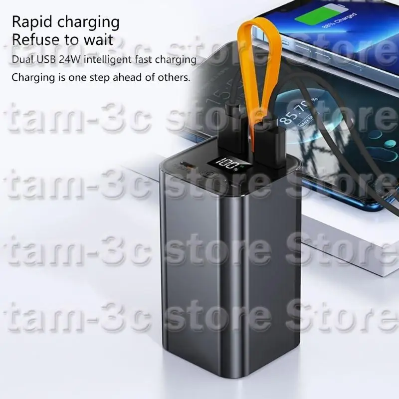 D0UA Battery PowerBank Case 20000mAh carregador móvel Builts PD100W Bateria carga rápida LCD Display Shell