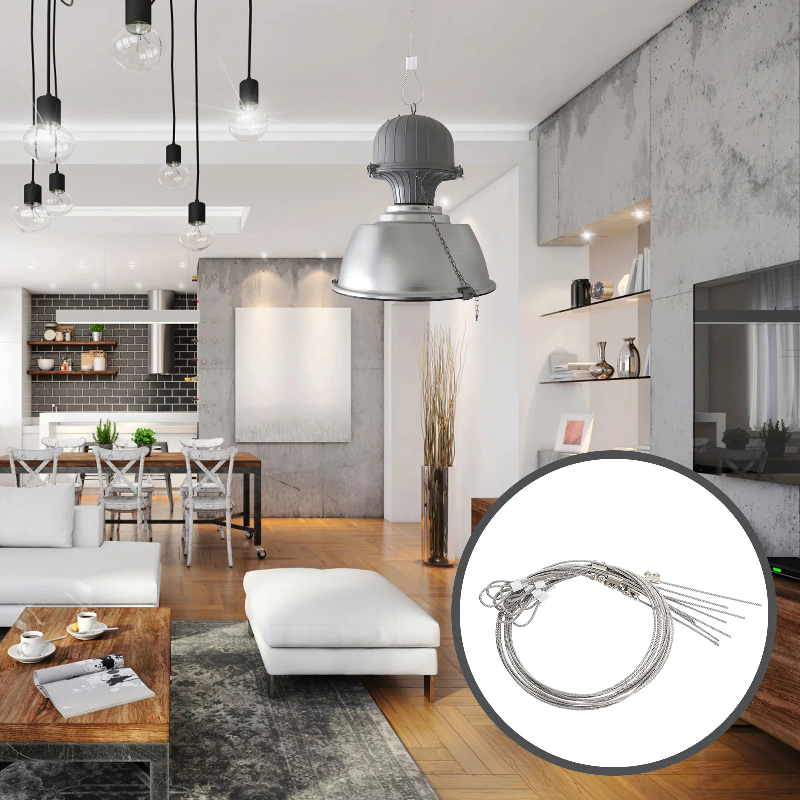 

10pcs Anti-Fall Lanyard Cable Stainless Steel Adjustable Gate Latch Pull Cord For Wood Fence Gate Opener Door Lock Hardware