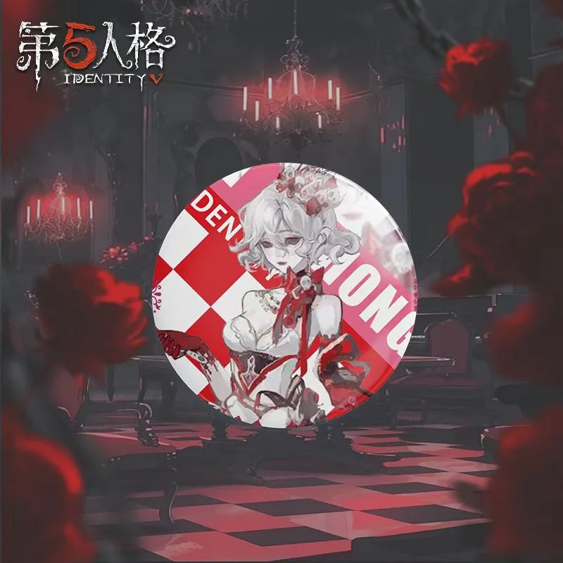 لعبة الشخصية الخامسة الطرفية سيدة حمراء تأثيري حساسة الاكريليك بطاقة شفافة الدائمة لوحة صفيح شارة تزين هدية