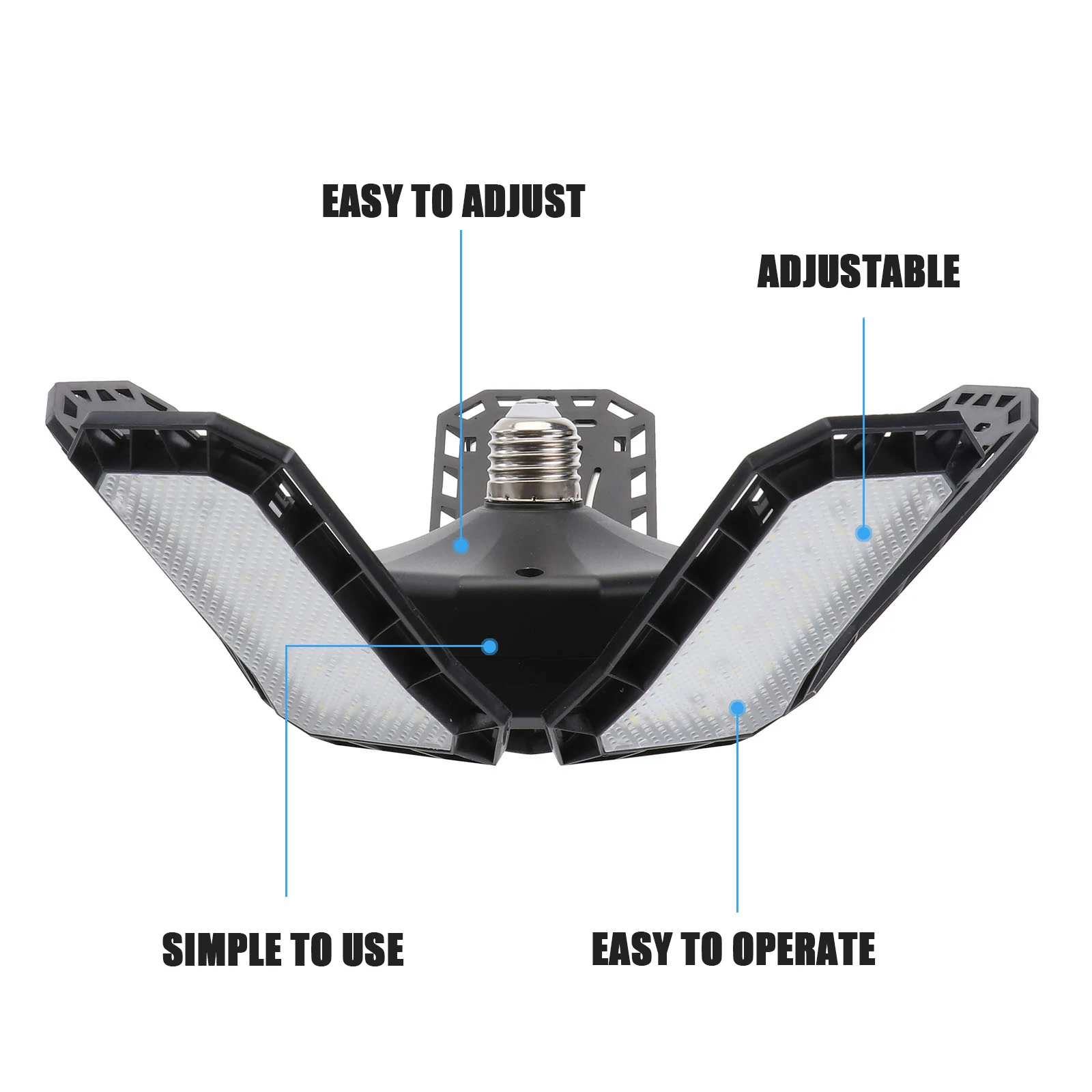 5 Panels LED Garage Licht 80 W faltbare wasserdichte Deckenleuchte für Lager Werkstatt verformbare Industriebeleuchtung