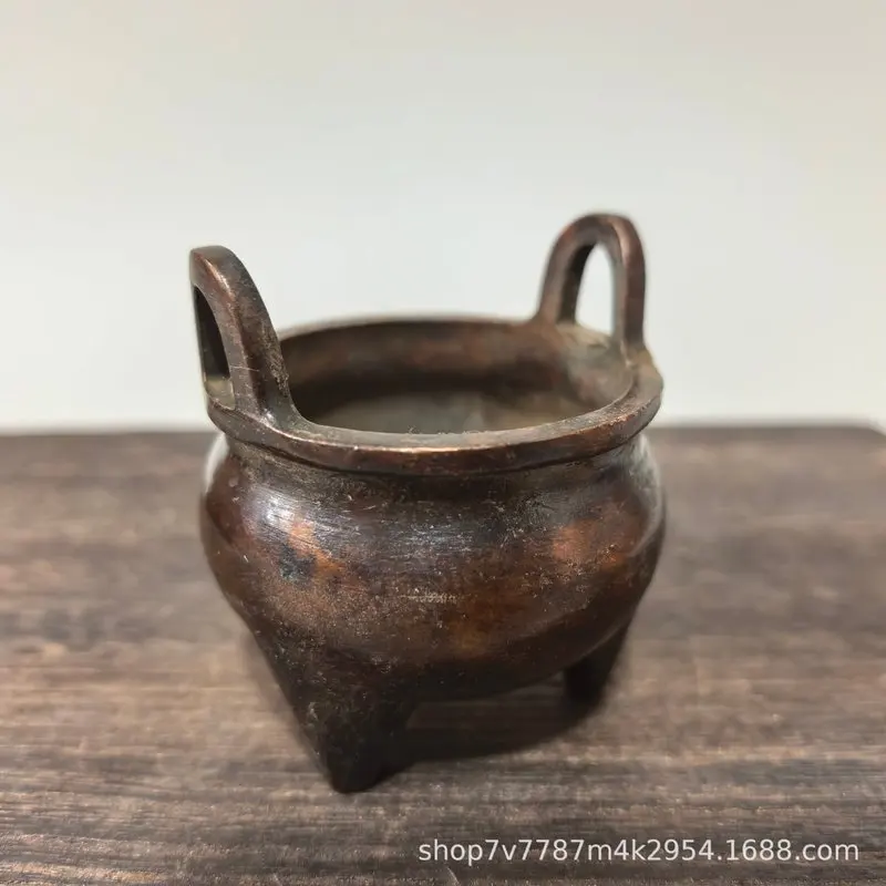 Antique-style brass craft small incense burner home decoration ornament