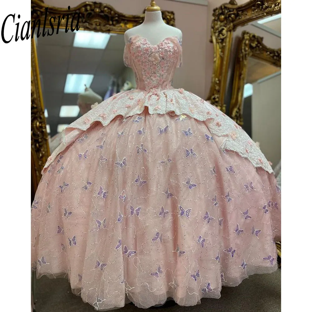 Бальное платье принцессы 15 лет, платья для Quinceanera, длинный шлейф, знаменитости, день рождения, вечерние Vestido De 15, 2023