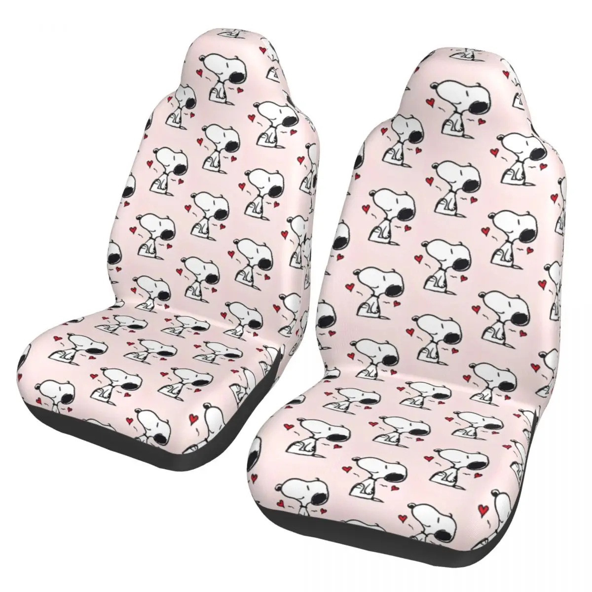 

Pink Snoopys Heart Universal Car Seat Cover Four Seasons Travel Cartoon Seat Covers Polyester Fishing