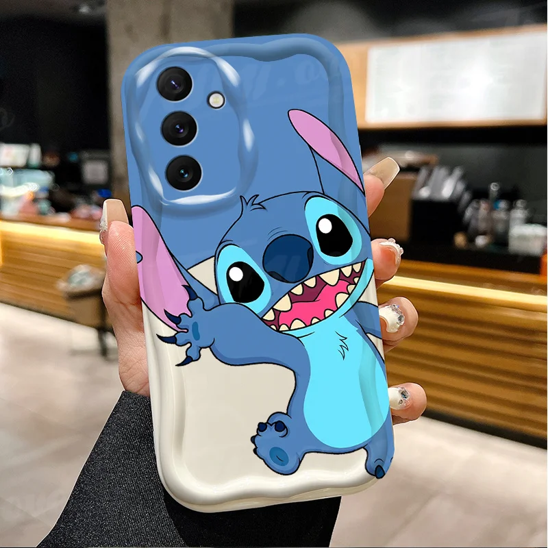 Disney Stitch 3D Wave Soft TPU Case For Samsung Galaxy A54 A34 A24 A14 A13 A53 A33 A73 A23 A52 A52S A32 A22 A12 A51 A71 Cover image 4