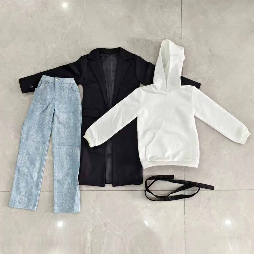 

1/3 кукольный костюм для 75 см, мужская кукла Bjd, ветровка + толстовка + джинсы, красивое платье, игровой домик, аксессуары для кукол, без куклы