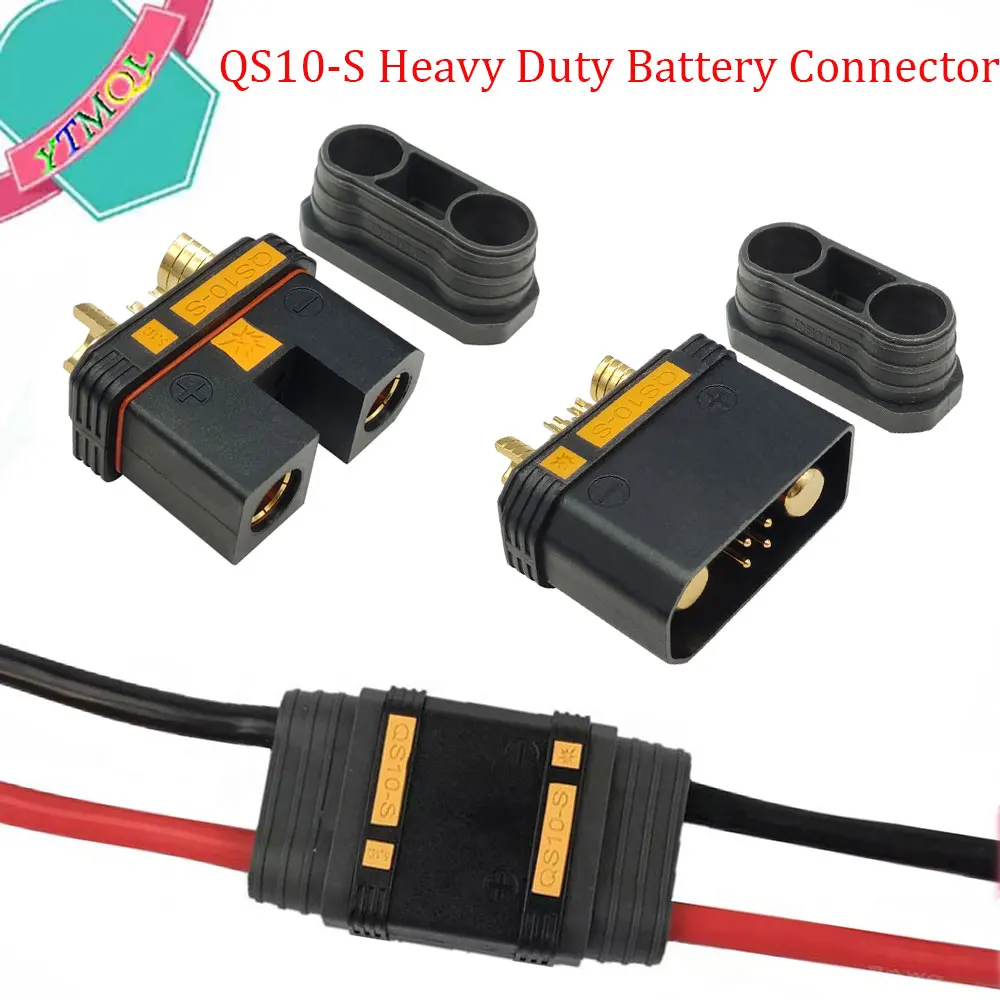 1-10pairs QS10-S Heavy Duty Battery Connector Anti-Spark Gold 180A Large Power Plug for RC Plant Protection Drone Car Model