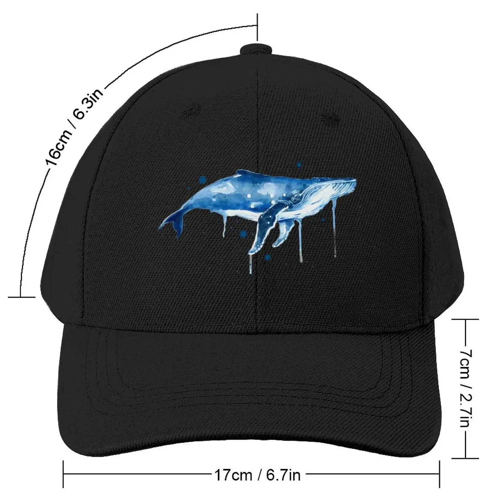 Humpback Whale Baseball Cap hard hat Custom Cap Female Men's