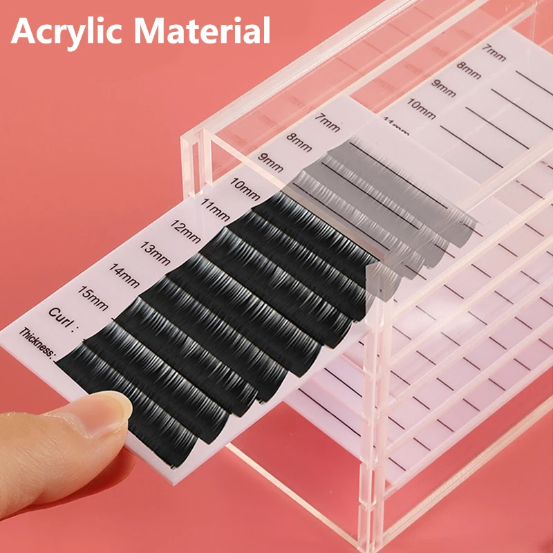 5 Layers False Eyelash Storage Box Acrylic Pallet Eyelash Grafting Pallet Eyelash Extension Supplies Holder Makeup Accessories