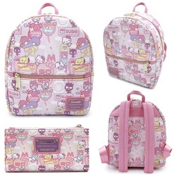 Sanrio Loungefly współfirmowane plecak z Pu ekskluzywny Mini plecak eeeyore torebka figuralny Loungefly kokarda kubuś plecak dziecięcy