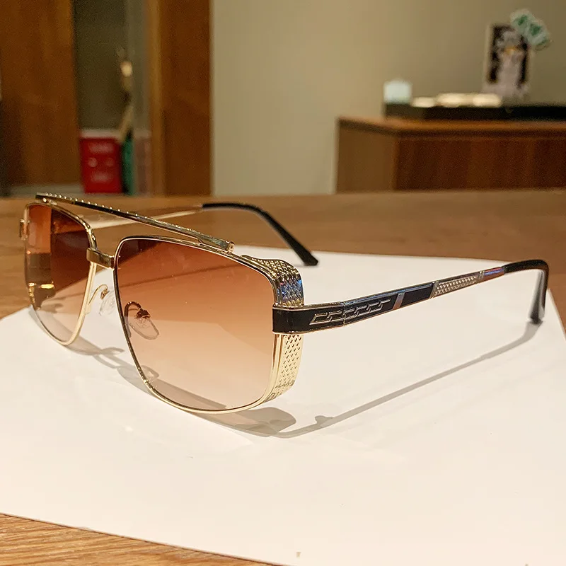 نظارات شمسية عصرية معدنية عالية الجودة ذات شعاع مزدوج للتصوير الفوتوغرافي في الشوارع، نظارات نسائية ملونة متعددة الاستخدامات