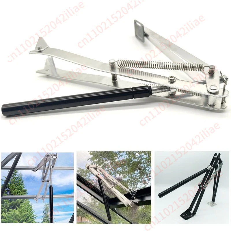 Greenhouse automatic window opener, ventilated window opener, all-aluminum double spring