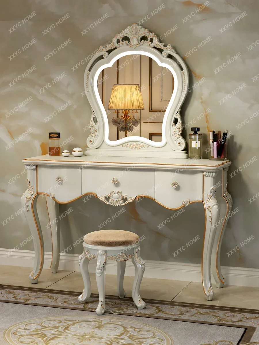 

Dressing Table Bedroom Makeup Table Small Apartment Dresser Storage Cabinet Integrated