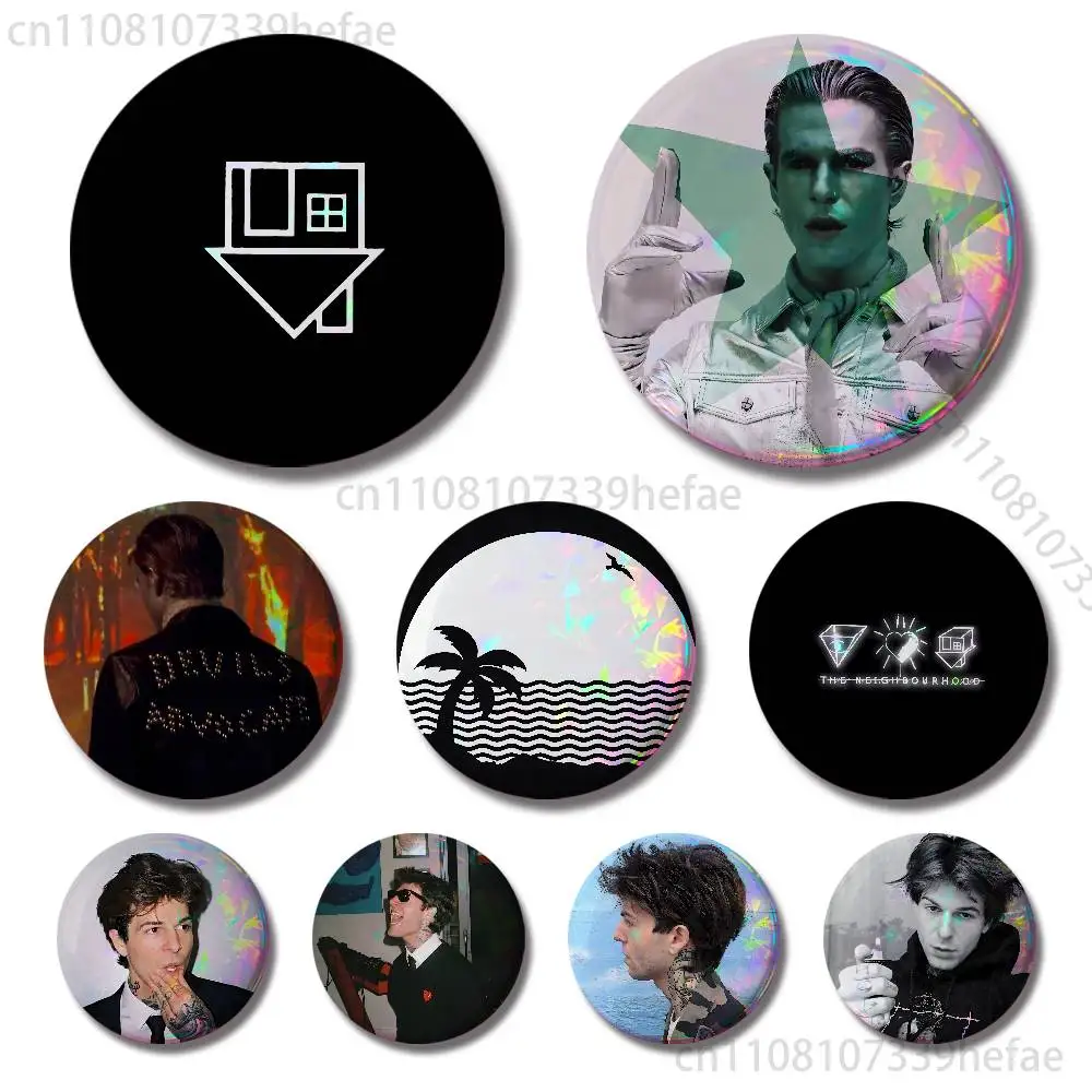 

The N-Neighborhood N-NBHD Badges 25 32 44 58 75 mm Round Fashion Jewelry Clothes Bag Hat Accessories Badge Lover Gifts