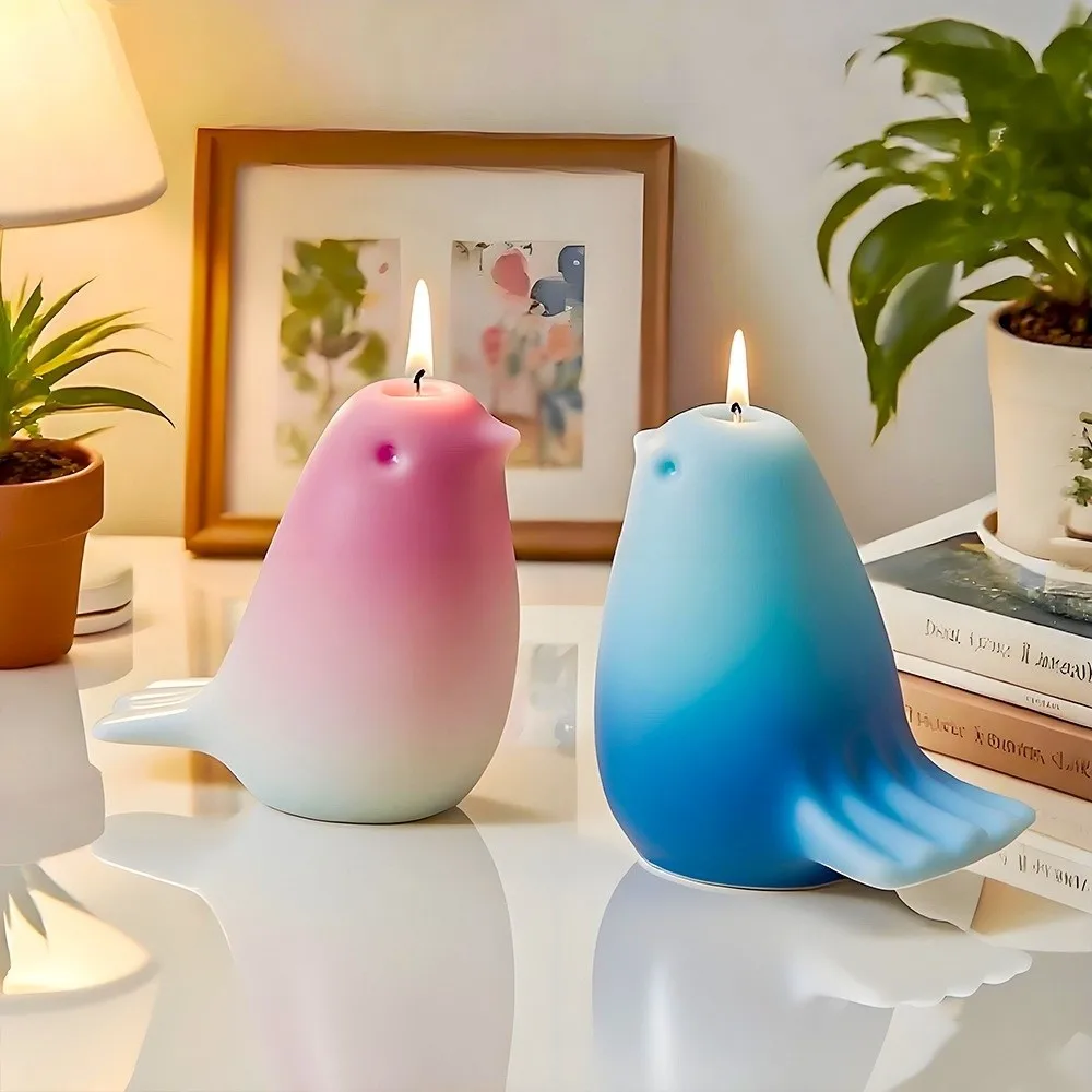 DIY 3D Bird Epoxy Resin Mold Heat-Resistant Candle Making Silicone Candle Mold Silicone Animal Ornament Mold Home Decoration