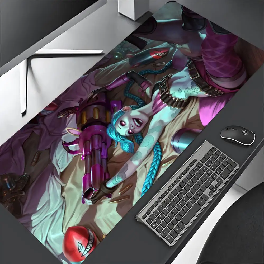 

Коврик для мыши в стиле аниме JINX, игровой коврик для мыши, абстрактный большой коврик для мыши 900x400x5 мм, геймерский XXL Mause, ковер, ПК, стол