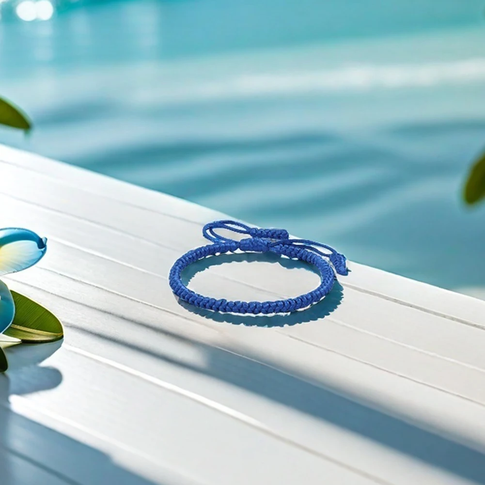 1/4PCS Blue Friendships Bracelets Adjustables Rope Matching Friend Bracelets For Daily Wear