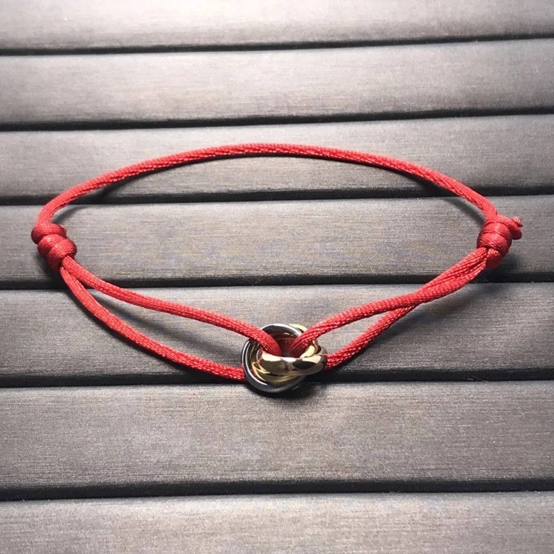 CY Classic Luxury Jewelry With Three Colors, Three Circles, And A Couple's Bracelet With 18K Gold Plating That Won't Fade.