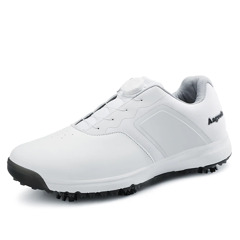 Men's golf shoes: casual, breathable, anti-skid, traction sole 47, outdoor leather shoes for golf shoes, comfortable p619