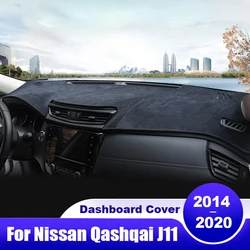 For Nissan Qashqai J11 2014-2018 2019 2020 Car Dashboard Cover Dash Mat Sun Shade Instrument Desk Non-slip Pad Accessories
