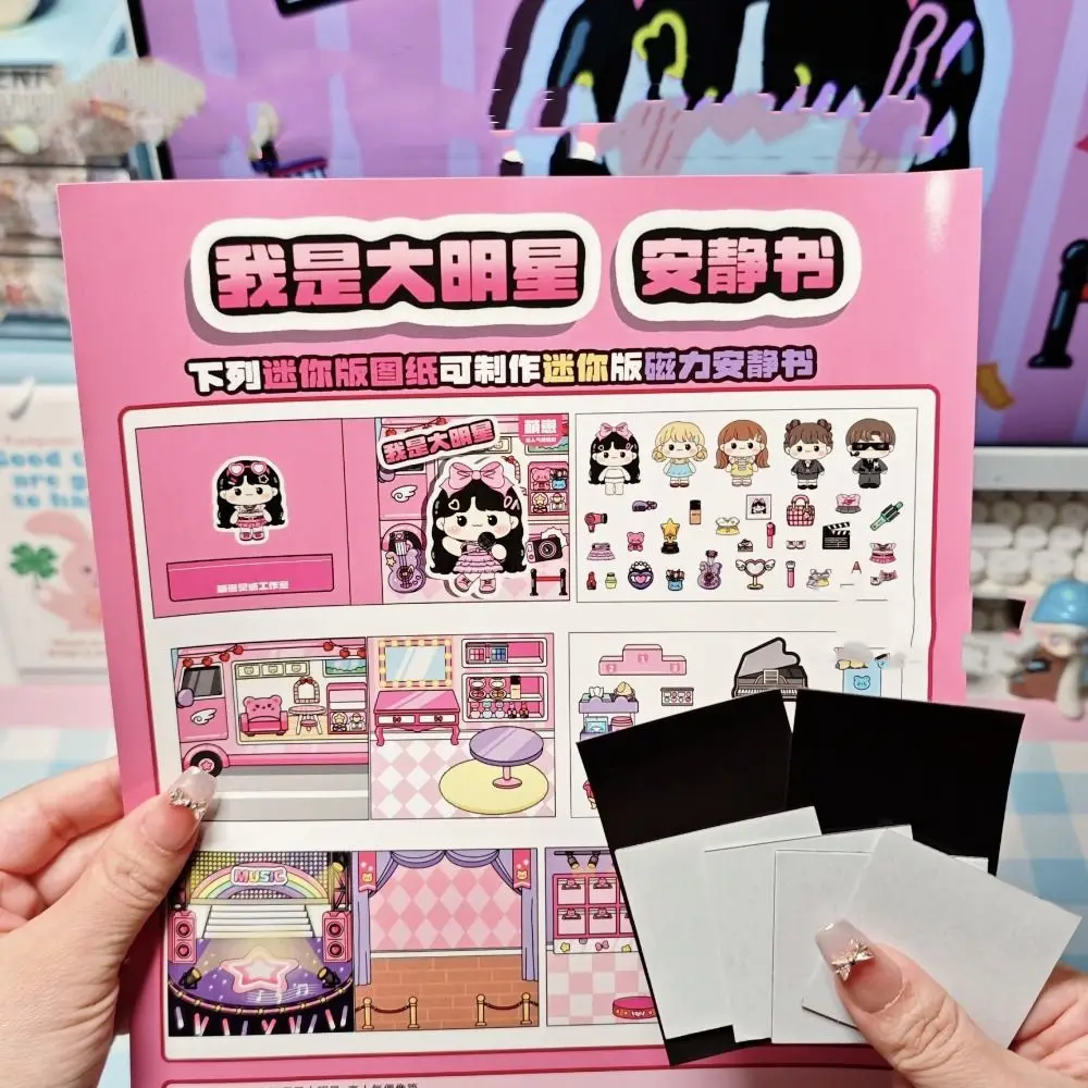 Activity Books Pinch Music Quiet Book Sticker Book Anime Telado Busy Book Paper Cartoon DIY Scene Material Sticker Children