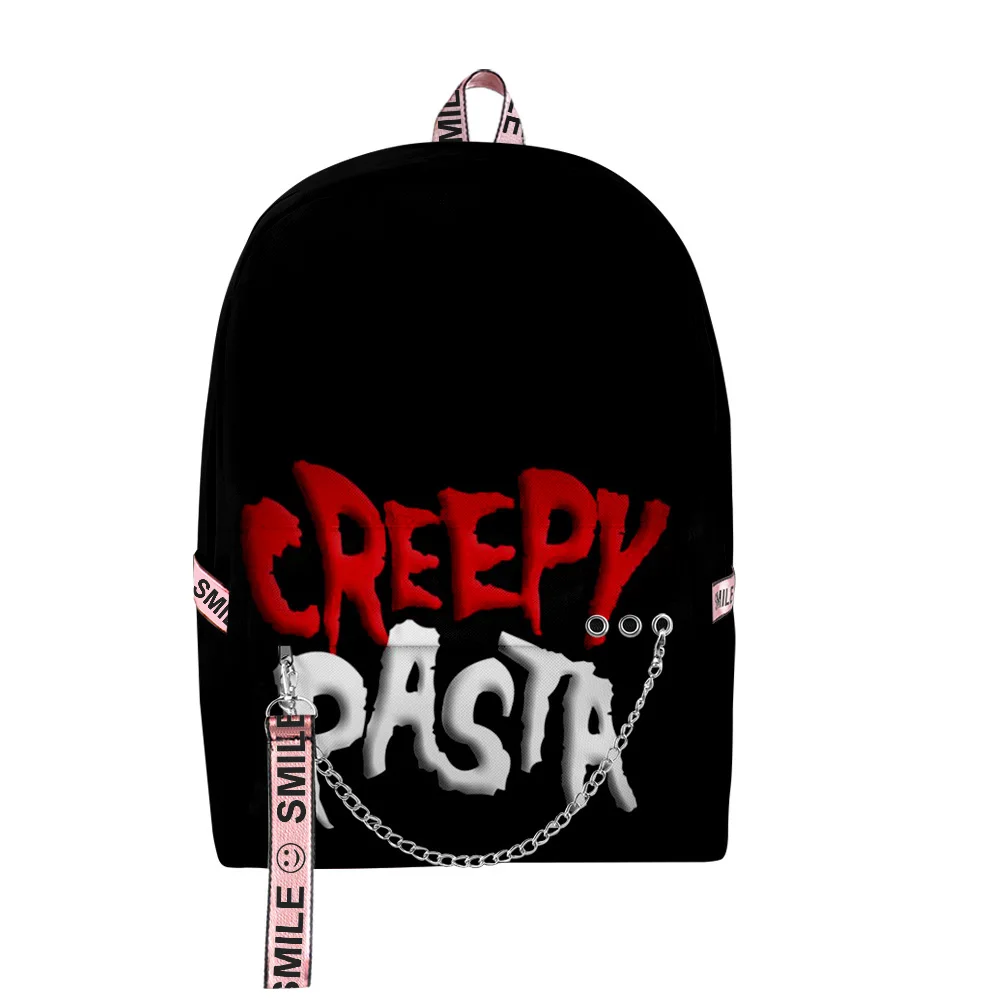 Creepypasta merch mochila unisex zíper harajuku mochila única bolsa de viagem 2023 casual daypack