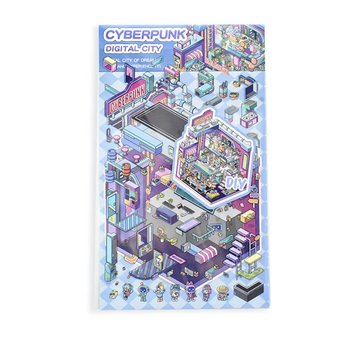 Autocollants de paysage d'halloween, grande Version 7.0, maison 3D 2.5D, autocollants de scène miniatures de décompression mignons pour bricolage