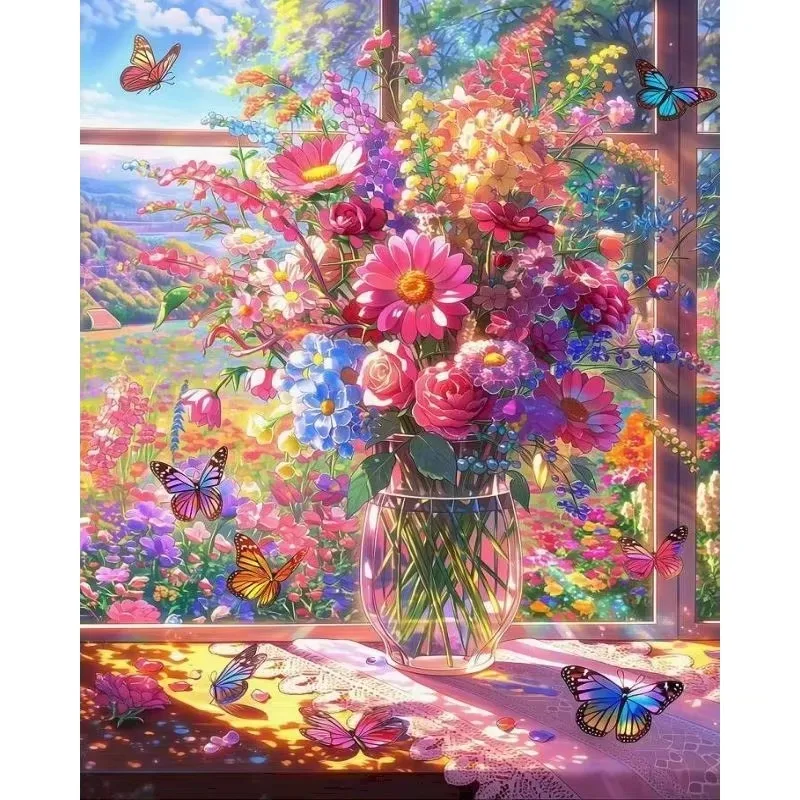 Vase Flower Scenery Jigsaw Puzzles 500/1000/1200/2000 PCS Modern Wall Decor for Living Room Bedroom Perfect Gift