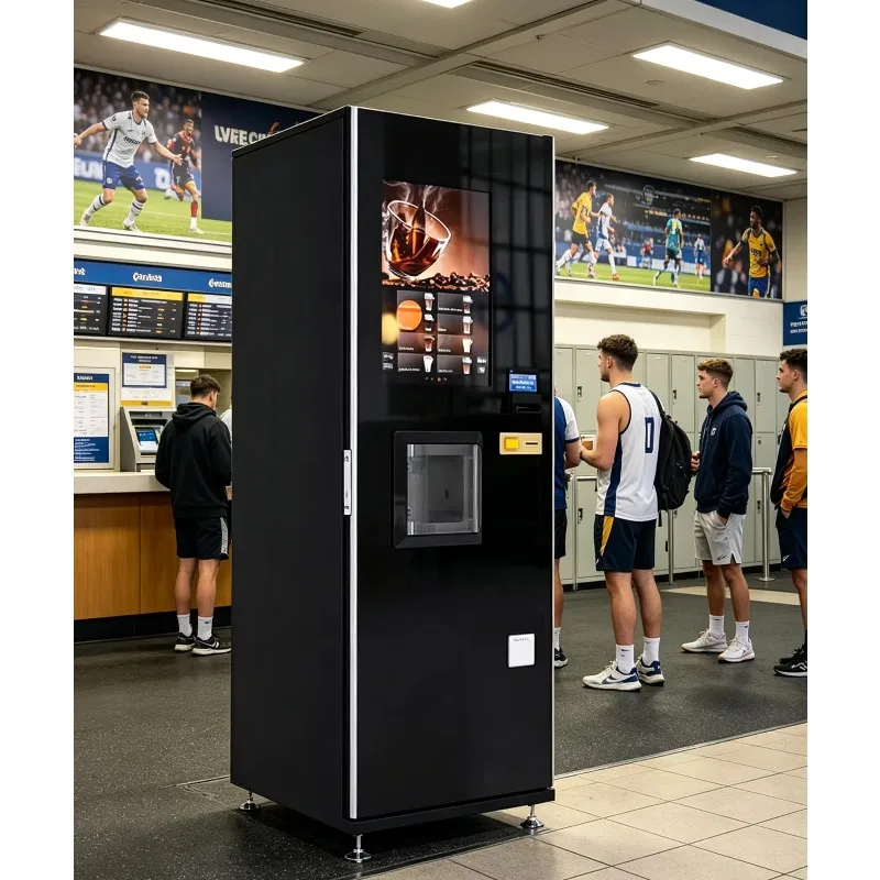 Commercial floor-to-ceiling coffee machine, intelligent payment system, automatic self-service coffee vending machine
