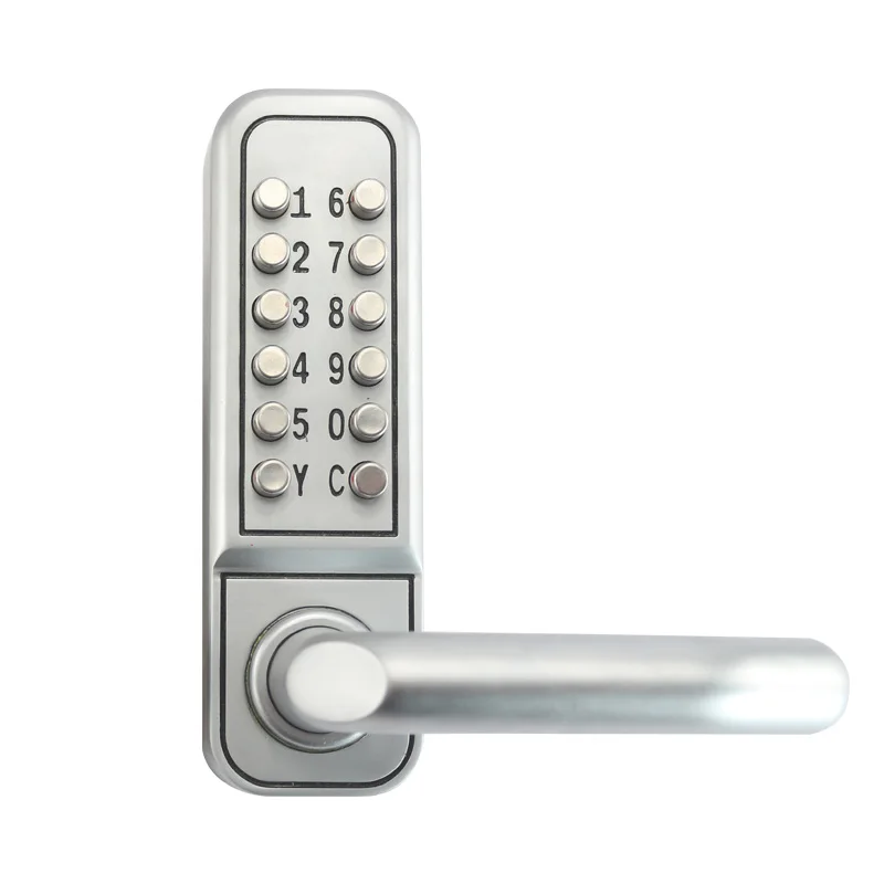 LACHCO  Mechanical Code Lock Digital Machinery Keypad Password Door Lock Waterproof Latch Zinc Alloy Silver L17008