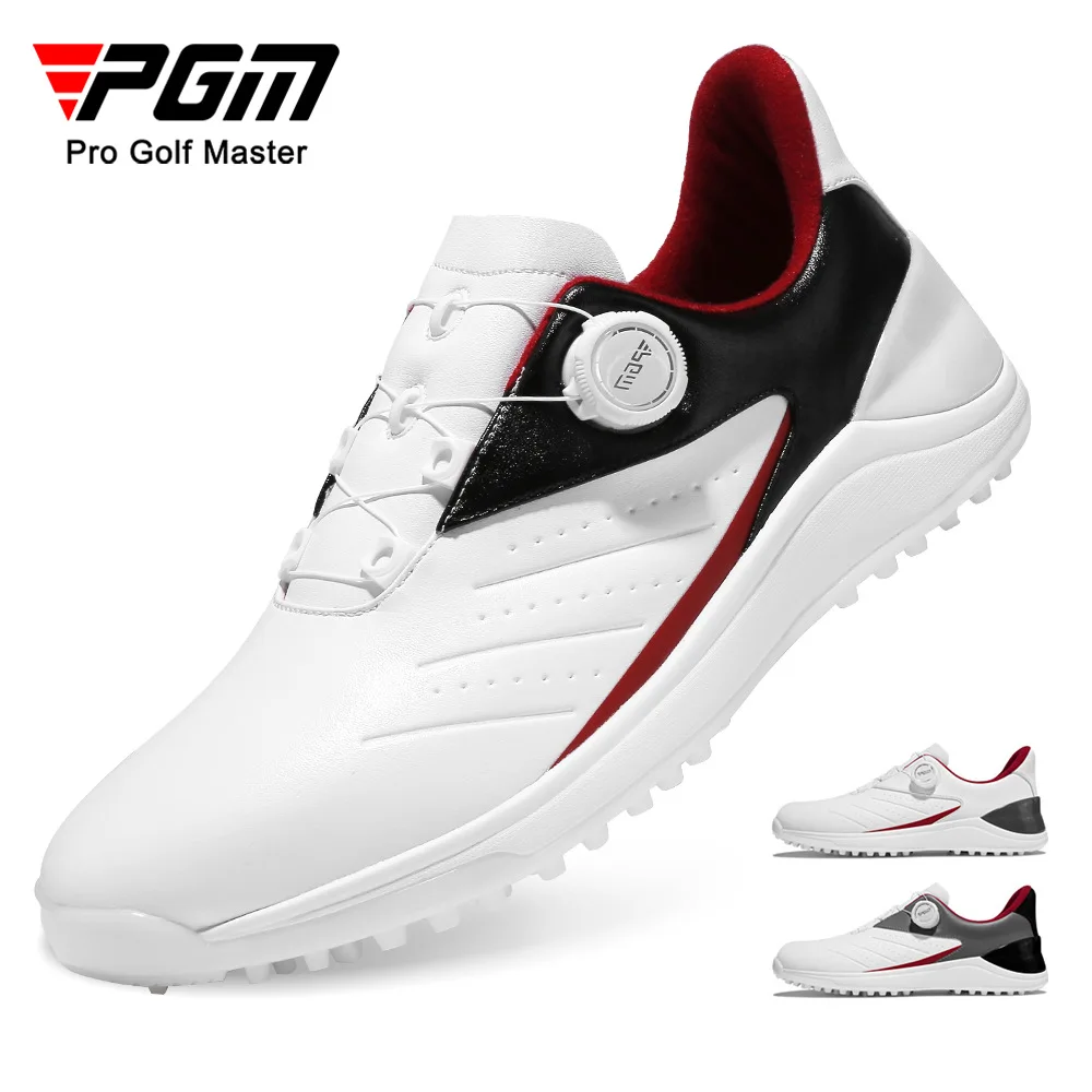 

PGM Golf Men's Shoes Waterproof Superfiber Sports Shoes Knob Laces Anti Side Slippery Casual