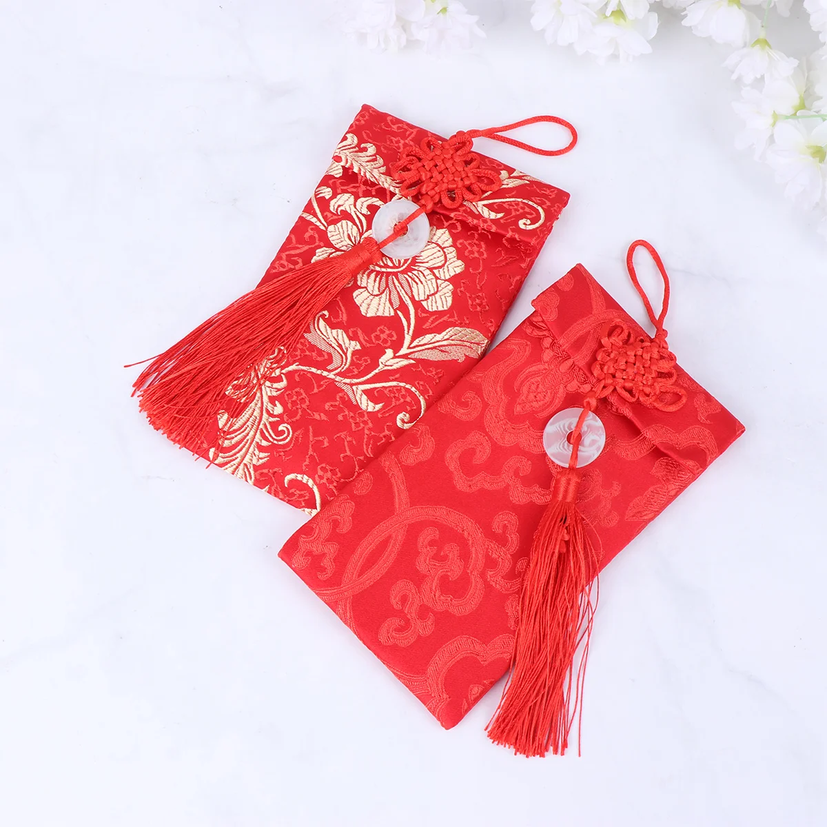 3 Pcs Wedding Red Money Pockets New Year Lucky Bag Chinese Envelope for Kids Silk Style Brocade Envelopes