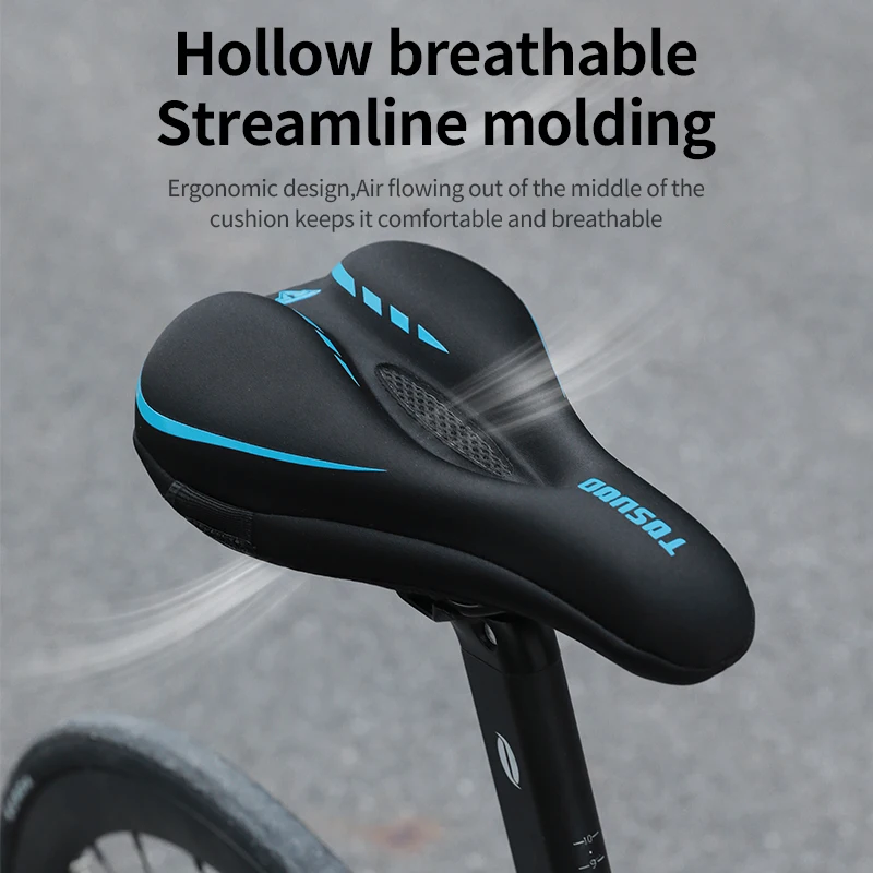 

TOSUOD Comfortable Mountain Bike Saddle Covers with Thickened Sponge & Silicone - Soft and Ideal for Cycling