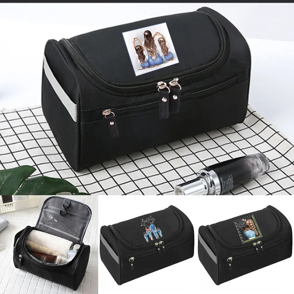 

Woman Toilet Bag Travel Cosmetic Bags Cosmetic Organizer Portable Waterproof Bag Mom Print Pattern Series 2024 New