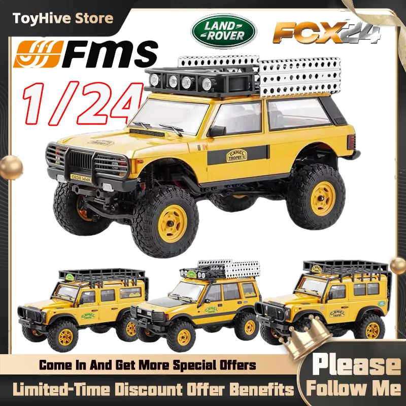FMS new FCX24M 1/24 RC Land Rover series four-wheel drive electric remote control climbing off-road vehicle adult boy toy