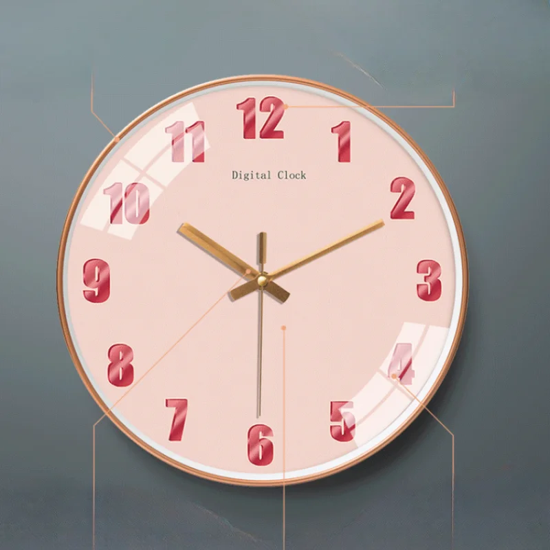 

Minimalism Bedroom Wall Clock Decoration Fitment Home Decor Roundness Hanging Wall Clock Fashion Modern Reloj De Pared Sala