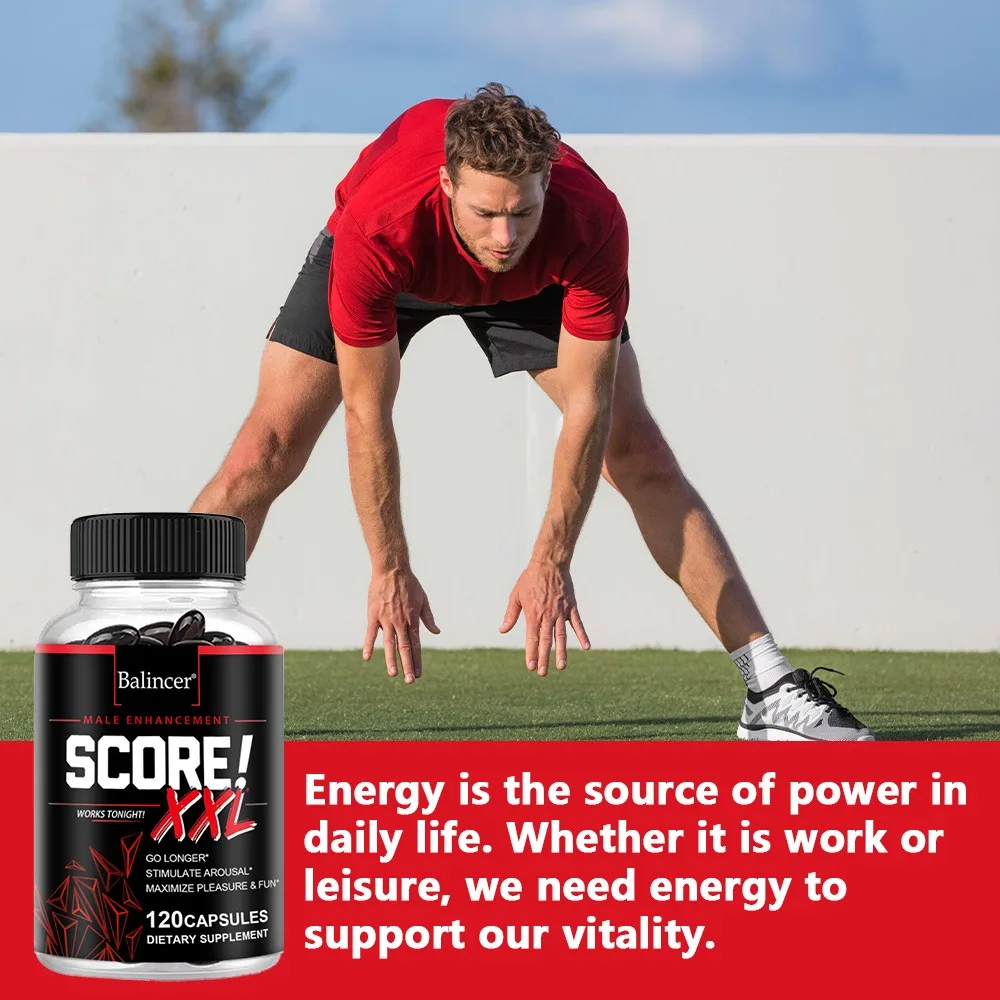 Score! XXL High-Potency Formula Supplement for Men with Black Maca Relieve Stress and Support Endurance