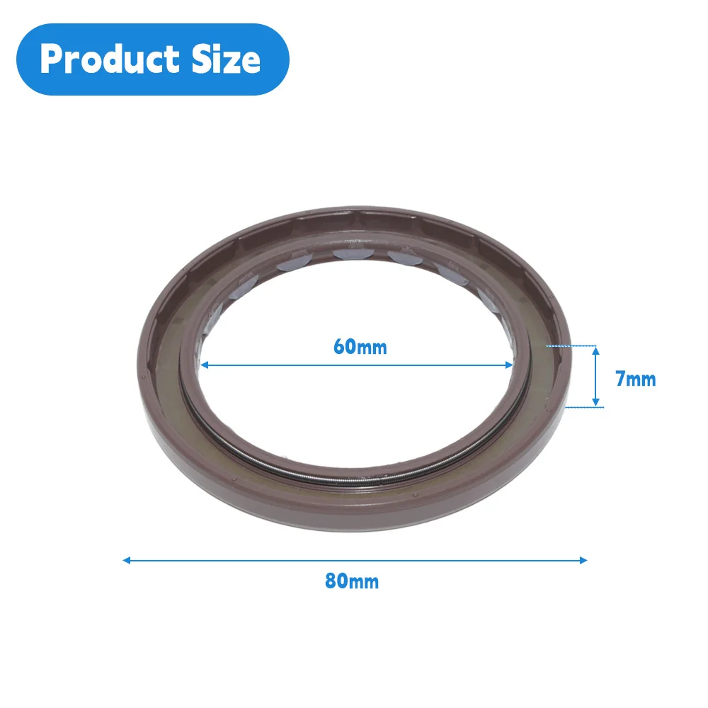High Pressure Shaft Seals 60x80x7mm Low Friction - DMHUI Radial Shaft PPS Type Hydraulic Pump Part Seal Ring 60*80*7, FKM Rubber