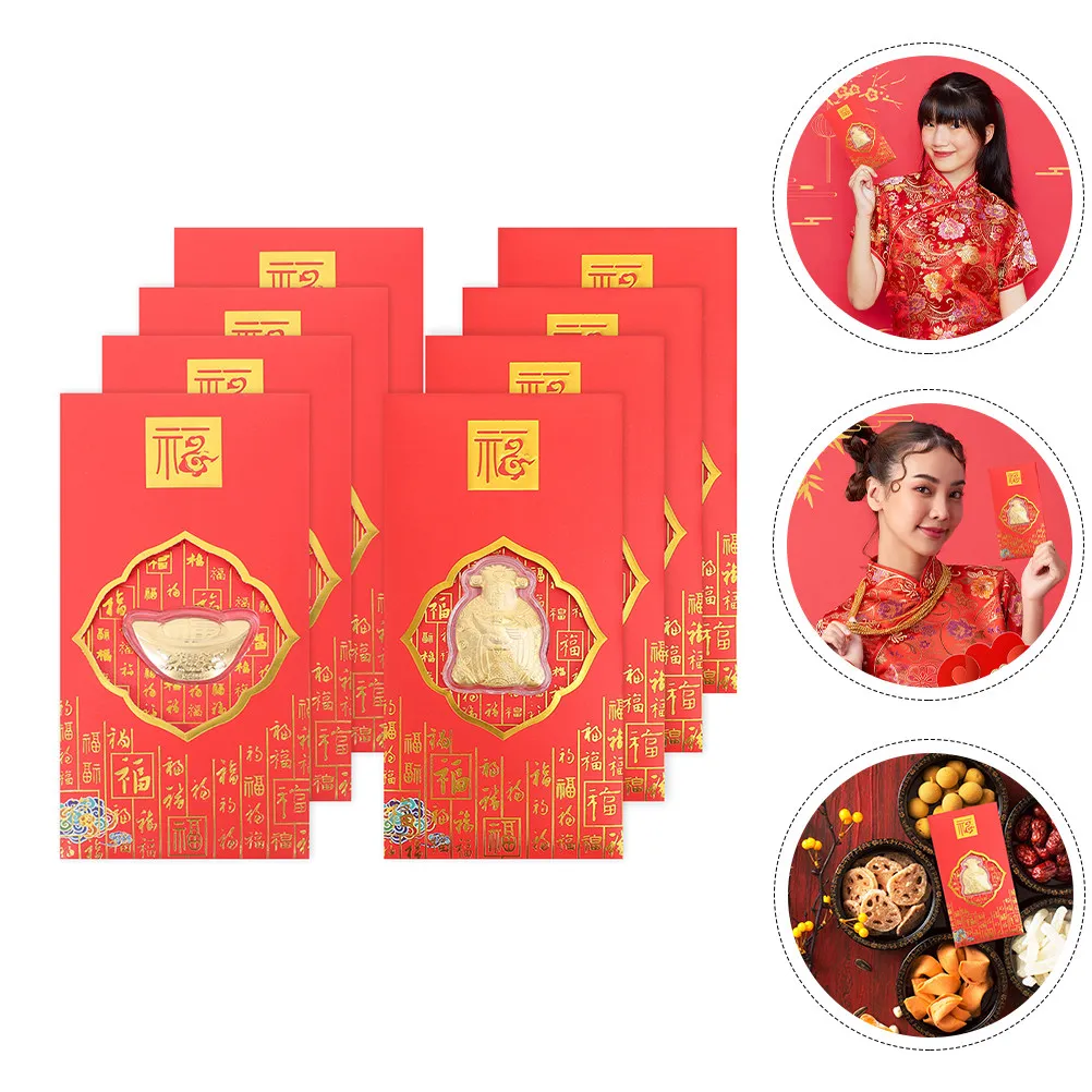 

8Pcs Rabbit Year Red Envelopes Red Packets Money Envelopes Chinese Spring Festival Hong Bao Cash Gift Pouches New Year Party