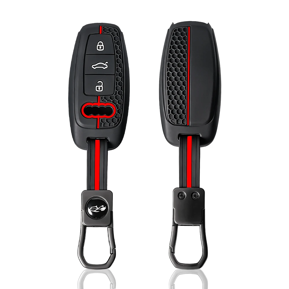 

Silicone Car Smart Key Case Cover For Audi A3 8Y A4 A6 A7 A8 E-tron Q5 Q8 C8 D5 Auto Styling Protection Shell Holder Accessories