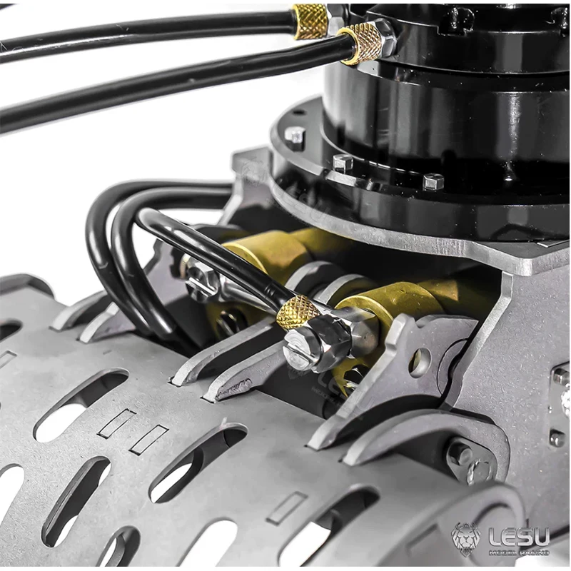 RC 1/14 LESU Mechanische Greifzange Hydraulisches Ingenieurmodell Vollmetall Neuer Bagger-Aufsatz für Tamiya Tripper Truck DIY-Teile – Detail 5