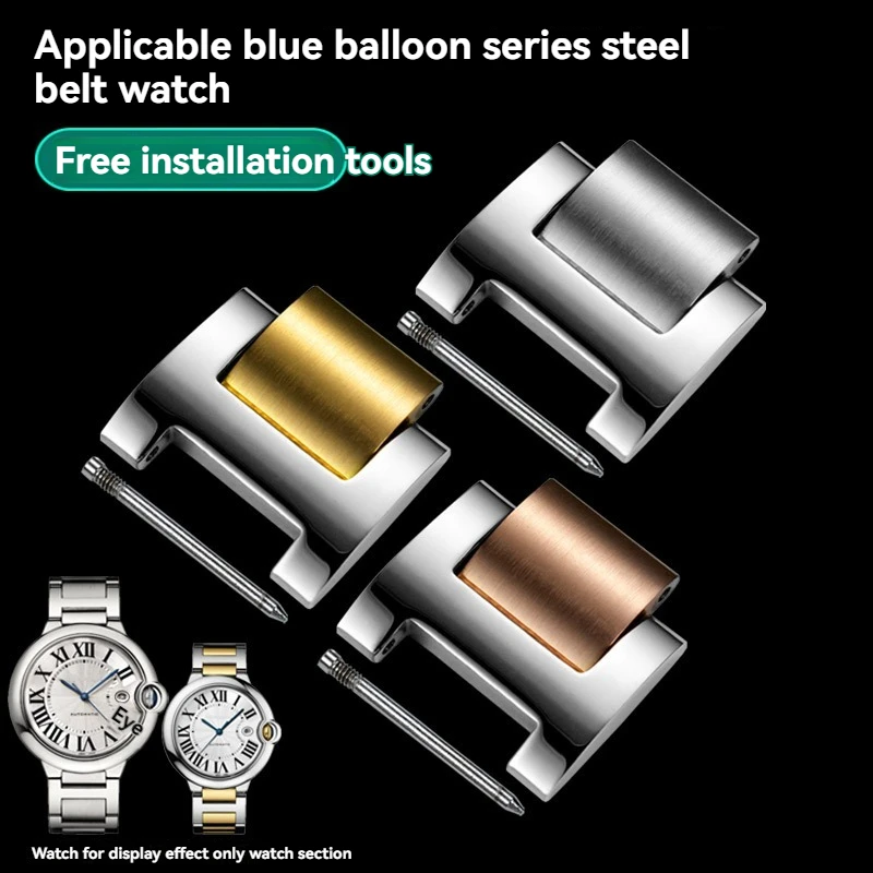 For Cartier blue balloon metal Watch band lengthened section Stainless steel strap watch section Bracelet Extender accessories